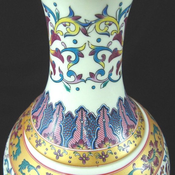 Chinese reticulated 2pc Porcelain Vase Vintage blue white floral bird - Picture 4 of 9